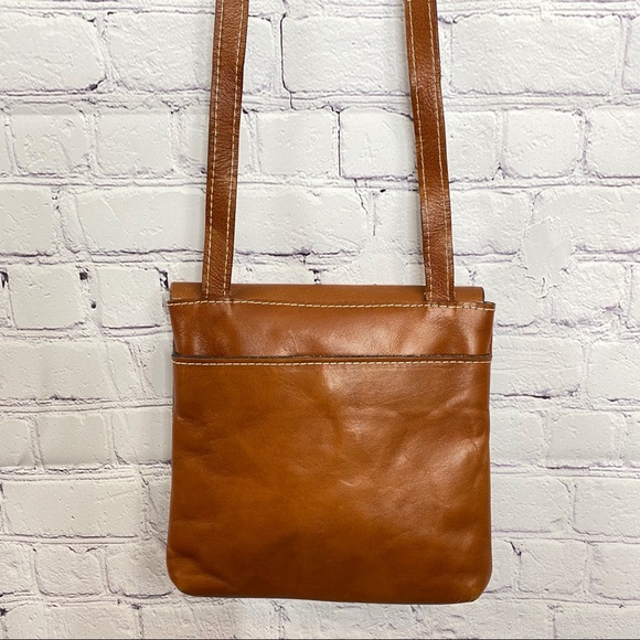 Patricia Nash Brown Studded Leather Crossbody Bag - Picture 6 of 7